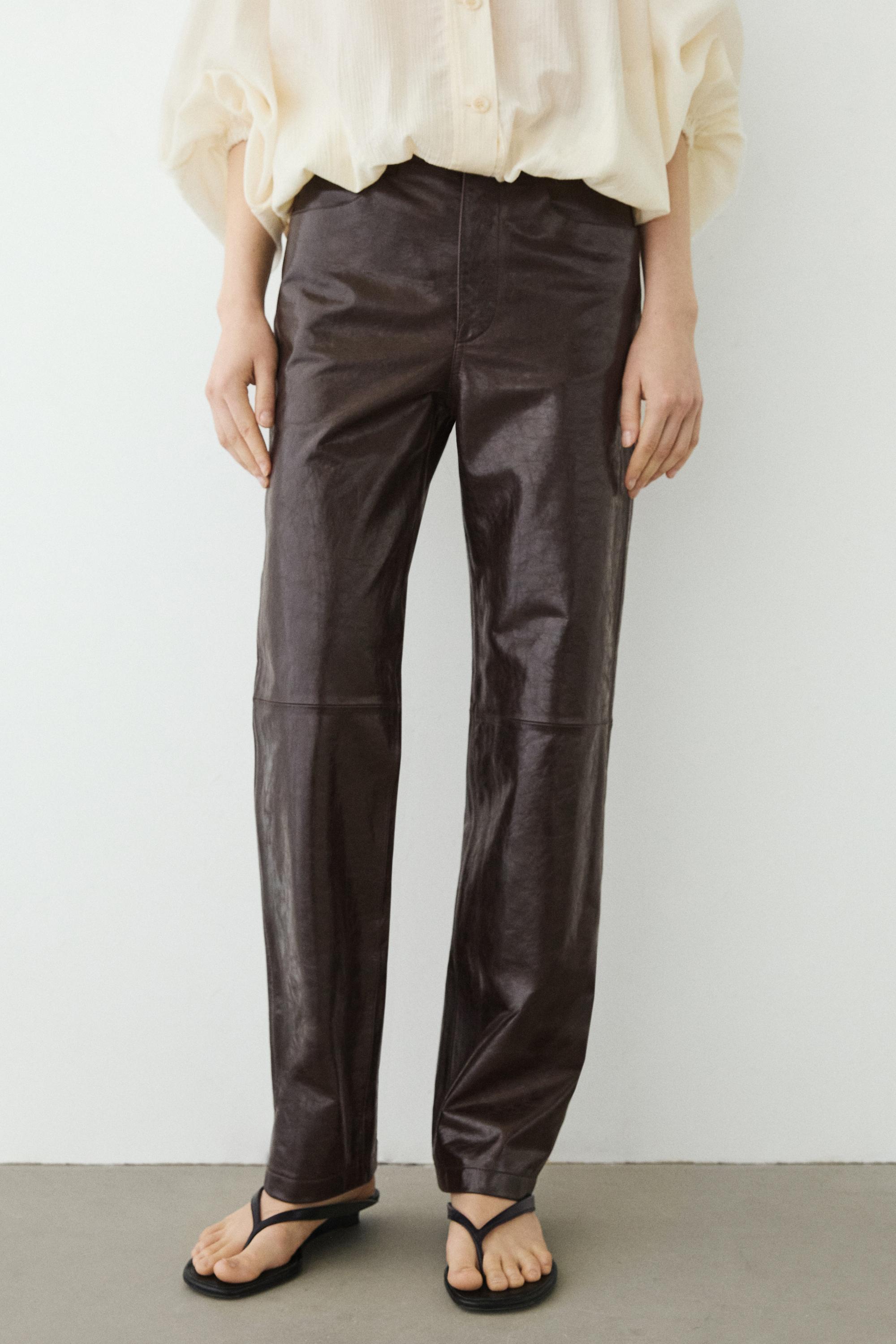 Nappa leather trousers